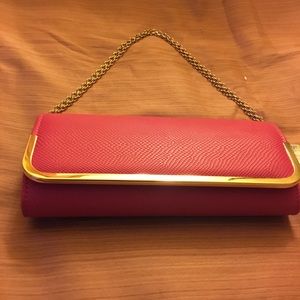 Jessica McClintock Raspberry Clutch